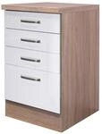 Schubkastenschrank Valero wei&szlig; Hochglanz B/H/T: ca. 50x86x60 cm