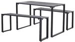 Outsunny Gartengarnitur schwarz Metall