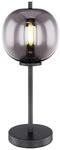 GLOBO Tischleuchte Blacky schwarz Glas Metall H/D: ca. 45x18,5 cm E27 1 Brennstellen