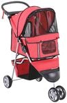PawHut Hunde-Zubeh&ouml;r rot Polyester B/H/L: ca. 45x75x97 cm