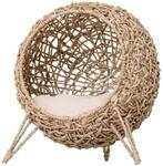 PawHut Katzenkorb natur Rattan B/H/L: ca. 52x58x52 cm