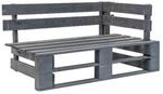 vidaXL Paletteneckbank grau Holz B/H/L: ca. 65x55x110 cm
