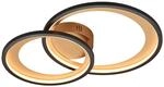 Reality Deckenleuchte 673810232 schwarz gold Metall B/H/T: ca. 59x8x43 cm