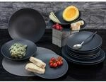 CreaTable Tafelservice Soft Touch mattschwarz Keramik 12 tlg.