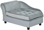 PawHut Hundesofa hellblau Holz B/H/T: ca. 76x42x45 cm