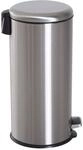 HOMCOM Pedal-M&uuml;lleimer silber H/D: ca. 62,9x29,2 cm