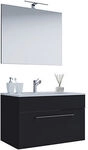 Waschplatz 3tlg-Badinos schwarz B/H/T: ca. 60x17x46 cm