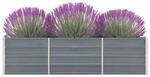 Garten-Hochbeet grau Stahl B/H/L: ca. 40x45x240 cm