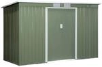 Outsunny Gartenschrank gr&uuml;n Stahl B/H/T: ca. 277x173x130 cm
