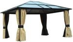 Outsunny Pavillon braun Aluminium B/H/L: ca. 360x265x420 cm