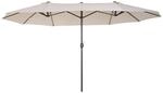 Outsunny Marktschirm creme Metall B/H/L: ca. 270x240x460 cm