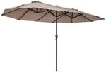 Outsunny Marktschirm caf&eacute; braun Metall B/H/L: ca. 270x240x460 cm