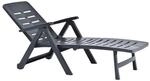 vidaXL Sonnenliege anthrazit Kunststoff B/H/L: ca. 189x96x72 cm