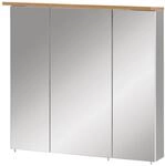 Spiegelschrank Padua grau Eiche Landhaus Nachbildung B/H/T: ca. 70,5x72,3x15,7 cm