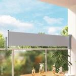 vidaXL Seitenmarkise grau 100% Polyester Stahl B/H/T/L: ca. 300x60x300x300 cm