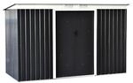 Outsunny Gartenschrank dunkelgrau Stahl B/H/L: ca. 130x173x277 cm