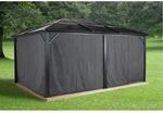 Sojag Pavillon-Vorhang-Set Meridien grau Polyester
