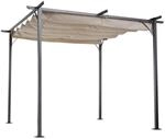 Outsunny Pergola schwarz Metall B/H/L: ca. 300x230x300 cm