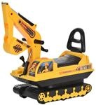 HOMCOM Kinder-Rutscherfahrzeug Bagger gelb B/H/L: ca. 24x58,5x78 cm