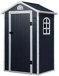 Outsunny Gartenhaus grau B/H/L: ca. 104x204x134 cm