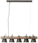 Brilliant Pendelleuchte Plow schwarz dunkelbraun Metall Holz B/T/L: ca....