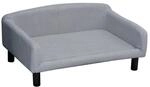 PawHut Hundesofa hellgrau Polyester B/H/L: ca. 82x36x54 cm