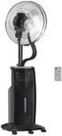 HOMCOM Ventilator schwarz Polypropylen Edelstahl Kunststoff B/H/L: ca. 44,5x44,5x135