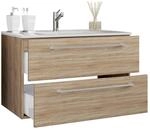 Badblock 2tlg-Badinos wei&szlig; Eiche Sonoma Nachbildung B/H/T: ca. 61x51,6x46,4 cm