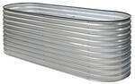 Westmann Hochbeet Oval silber Metall B/H/L: ca. 80x82x240 cm