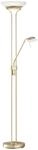 Fischer & Honsel Stehlampe 40145 messing wei&szlig; Glas Metall H/D: ca. 182x32 cm 1