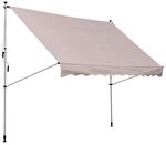 Outsunny Klemm-Markise beige B/L: ca. 200x150 cm