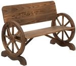 Outsunny Gartenbank dunkelbraun Holz B/H/T: ca. 114x80x58 cm