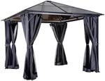 Outsunny Gartenpavillon braun Alu B/H/L: ca. 300x265x300 cm