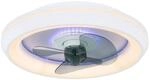 GLOBO LED-Deckenventilator wei&szlig; Opal H/D: ca. 13,5x48 cm max. 41 W