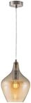 Nowa Pendelleuchte 30620123 nickel matt amber Glas Metall H/D: ca. 150x22 cm E14 1