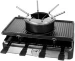 Emerio Raclette-Grill-Fondue-Kombi RG-124930 schwarz B/H/L: ca. 27x16,5x44 cm