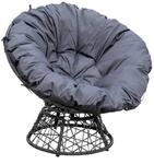 Outsunny Papasansessel schwarz Polyrattan B/H/L: ca. 87x90x97 cm
