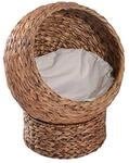 PawHut Katzenhaus natur Wasserhyazinthe H/L: ca. 60x42 cm