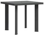 vidaXL Gartentisch anthrazit Kunststoff B/H/L: ca. 75x72x80 cm