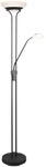 Reality Stehlampe Orson mattschwarz wei&szlig; Metall Glas H/D: ca. 180x32 cm