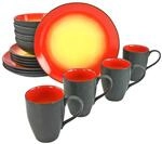 CreaTable Kombiservice HOT RED rot Steinzeug 16 tlg.