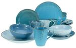 CreaTable Kombiservice Nature Collection Aqua blau Keramik 16 tlg.