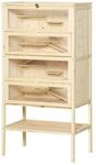 PawHut Kleintierk&auml;fig Holzoptik Stahl B/H/L: ca. 40x120x60 cm