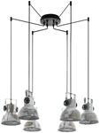 Eglo Pendelleuchte Barnstaple braun Metall Spanplatte H/L: ca. 130x18 cm E27 6