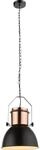 GLOBO Pendelleuchte 15282 Kupfer schwarz Metall H/D: ca. 120x27 cm E27 1 Brennstellen