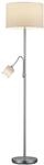TRIO Stehlampe Hotel nickel matt wei&szlig; Metall Stoff H/D: ca. 170x40 cm E27 2
