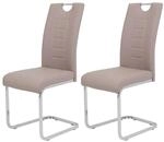 Schwingstuhl Ruby 2er Set Cappuccino Kunstleder B/H/T: ca. 44x103x60 cm