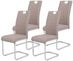 Schwingstuhl Ruby 4er Set Cappuccino Kunstleder B/H/T: ca. 44x103x60 cm