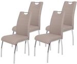 Stuhl Susi 2er Set Cappuccino Kunstleder B/H/T: ca. 44x98x61 cm