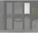 Badh&auml;ngeschrank Amanda wei&szlig; wei&szlig; Hochglanz B/H/T: ca. 37x77x23 cm
